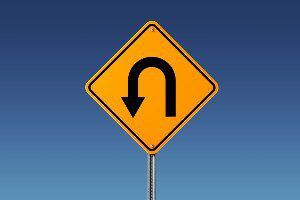 u-turn sign 