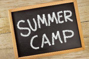 summer camp written in chalk