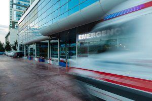 ambulance outside hospital