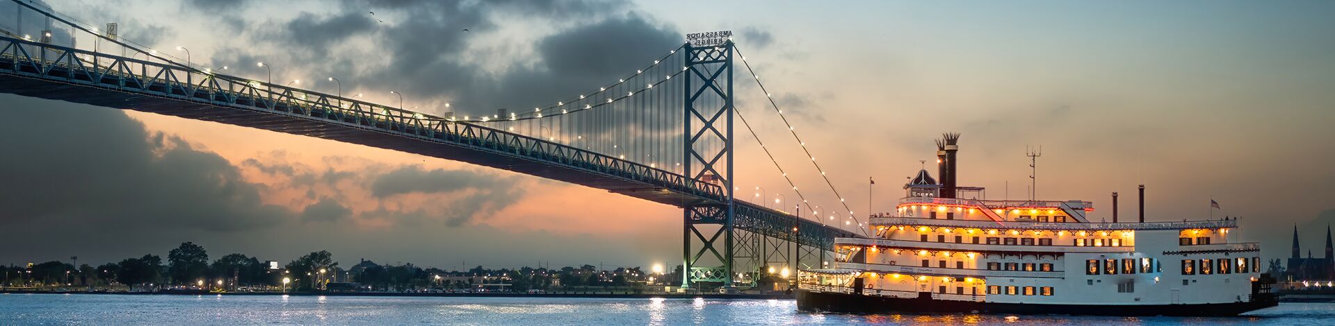 Bridge from Windsor to Detroit