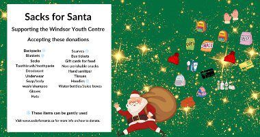 graphic for sacks for santa 