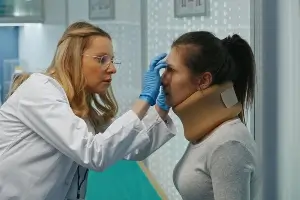 doctor treating a patient's eye